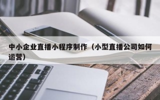 滨州中小企业直播小程序制作（小型直播公司如何运营）