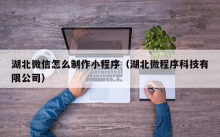 滨州湖北微信怎么制作小程序（湖北微程序科技有限公司）